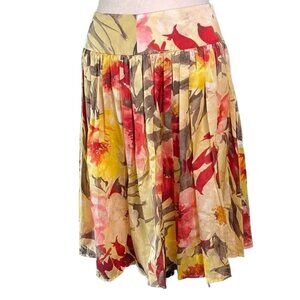 Vibrant Floral Skater Skirt